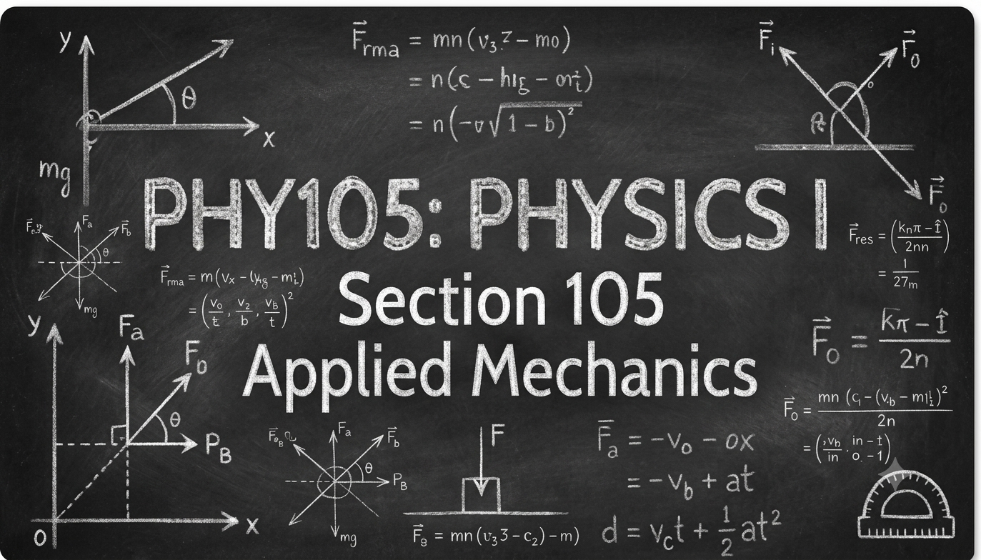 Physics I ( PHY105 - Section  105 )